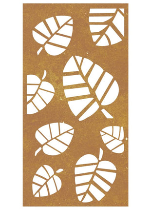 Wanddecoratie Tuin Bladontwerp 105X55 Cm Cortenstaal