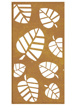Wanddecoratie Tuin Bladontwerp 105X55 Cm Cortenstaal