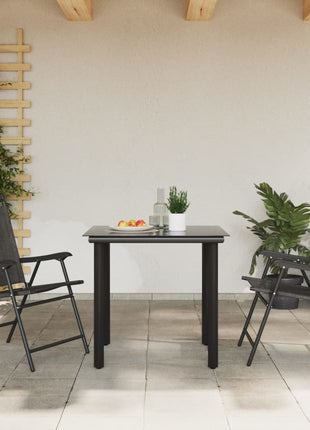 Tuinstoelen 2 st inklapbaar staal en textileen gemêleerd grijs