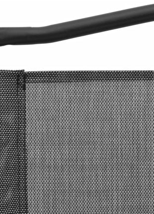 Tuinstoelen 2 st inklapbaar staal en textileen gemêleerd grijs