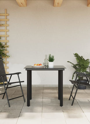 Tuinstoelen 2 st inklapbaar staal en textileen gemêleerd grijs