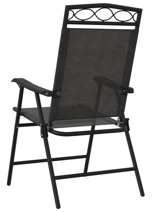 Tuinstoelen 2 st inklapbaar staal en textileen gemêleerd grijs