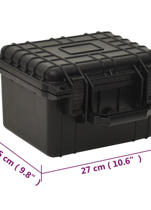Flightcase draagbaar 27x25x18 cm PP zwart