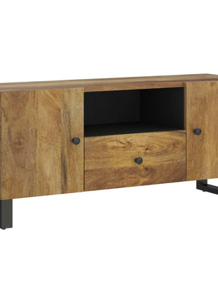 Tv-Meubel 105X33,5X46 Cm Massief Mangohout En Bewerkt Hout