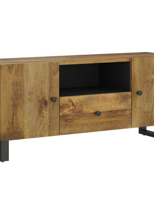 Tv-Meubel 105X33,5X46 Cm Massief Mangohout En Bewerkt Hout