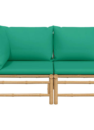 2-Delige Loungeset Met Kussens Bamboe