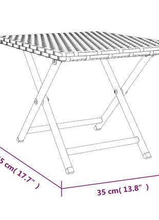 Tafel Inklapbaar 45X35X32 Cm Poly Rattan