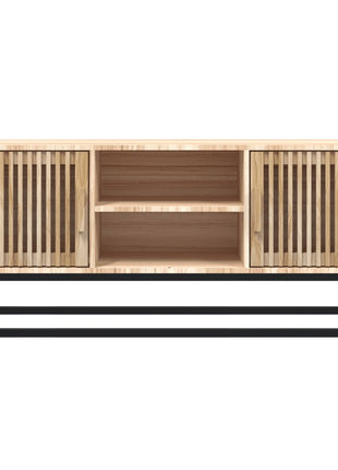 Tv-Meubel 105X30X45 Cm Bewerkt Hout En Ijzer