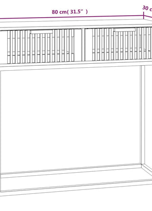 Wandtafel 80X30X75 Cm Bewerkt Hout En Ijzer