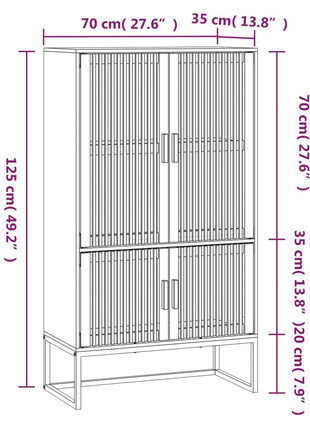 Hoge Kast 70X35X125 Cm Bewerkt Hout