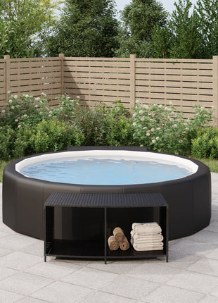 Opbergschappen 2 St Poly Rattan