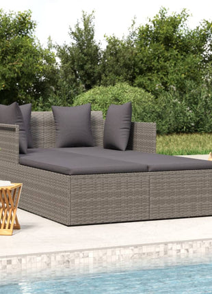 Ligbed Met Kussens 182X118X63 Cm Poly Rattan