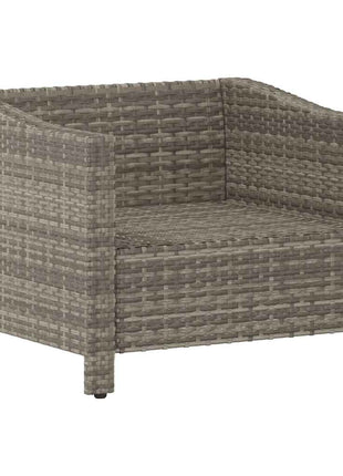 Tuinfauteuil Met Kussen Grijs Poly Rattan