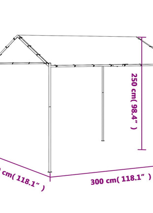 Tuinpaviljoen 3X3 M Staal En Stof Antracietkleurig