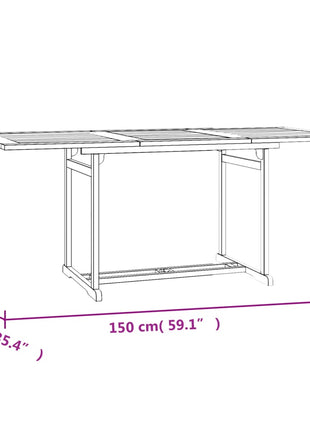 7-Delige Tuinset Massief Teakhout
