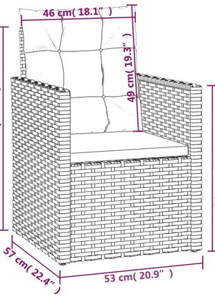 Tuinstoel Met Kussens Poly Rattan