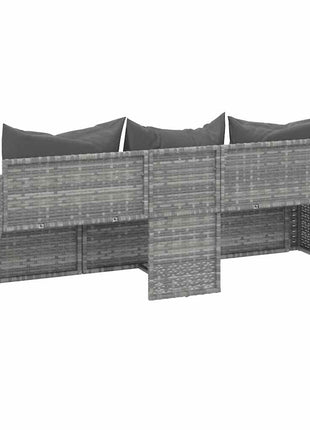Tuinbank 3-Zits Met Kussens Poly Rattan