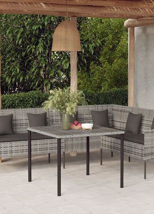 Tuinbank L-Vormig Met Kussens Poly Rattan