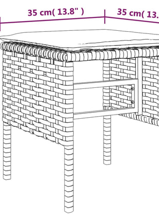 Tuinvoetenbanken Met Kussens Poly Rattan