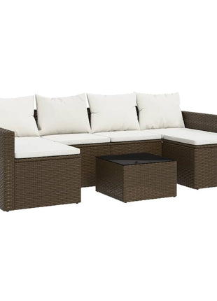 Loungeset Met Kussens Poly Rattan