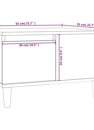 Salontafel 55X55X36,5 Cm Bewerkt Hout