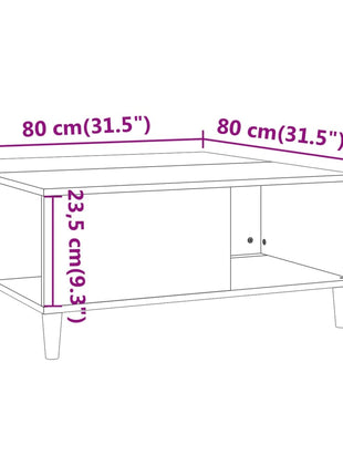 Salontafel 80X80X36,5 Cm Bewerkt Hout