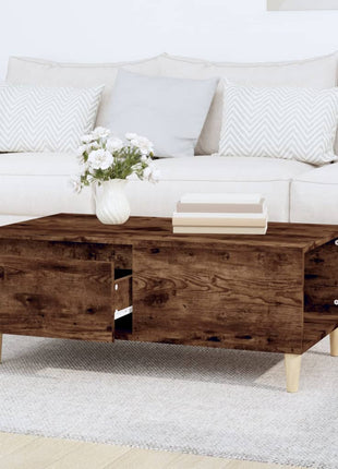 Salontafel 90X50X36,5 Cm Bewerkt Hout Kleurig