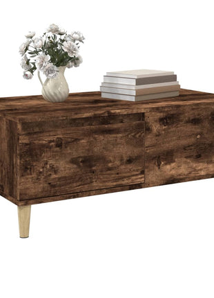 Salontafel 90X50X36,5 Cm Bewerkt Hout Kleurig