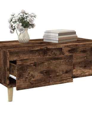 Salontafel 90X50X36,5 Cm Bewerkt Hout Kleurig