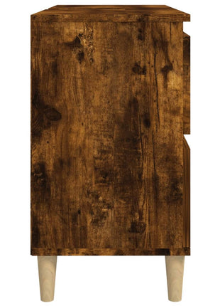 Wastafelkast 80x33x60 cm bewerkt hout gerookt eikenkleurig