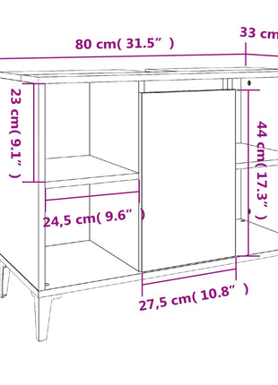 Wastafelkast 80x33x60 cm bewerkt hout wit