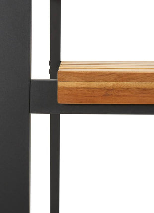 Tuinstoelen 2 st stapelbaar massief acaciahout en metaal