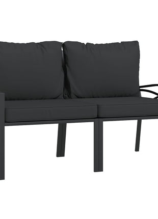Tuinstoelen Met Grijze Kussens 62X75X79 Cm Staal