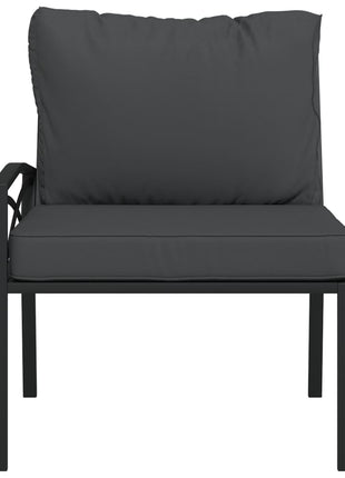 Tuinstoelen Met Grijze Kussens 62X75X79 Cm Staal