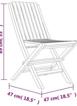Tuinstoelen inklapbaar 2 st 47x47x89 cm massief teakhout