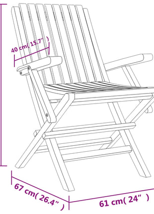 Tuinstoelen inklapbaar 2 st 61x67x90 cm massief teakhout