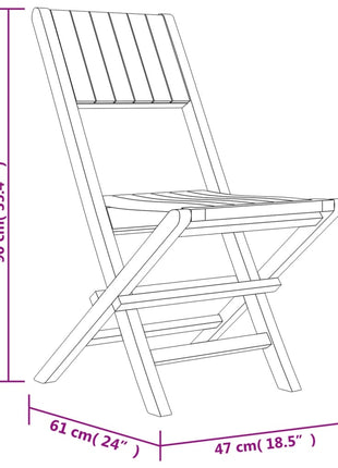 Tuinstoelen inklapbaar 2 st 47x61x90 cm massief teakhout