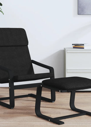 Relaxstoel stof zwart