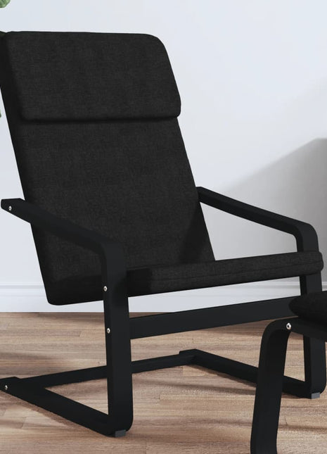 Relaxstoel stof zwart