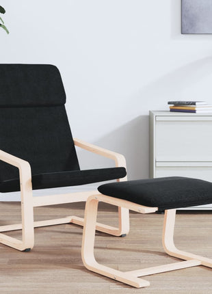 Relaxstoel stof zwart