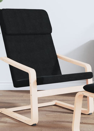 Relaxstoel stof zwart