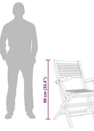 Tuinstoelen Inklapbaar 55X62X90 Cm Massief Teakhout