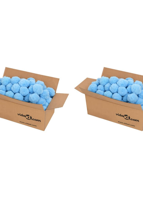 Zwembadfilterbolletjes antibacterieel 1400 g polyetheen blauw