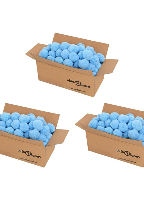 Zwembadfilterbolletjes antibacterieel 2100 g polyetheen blauw