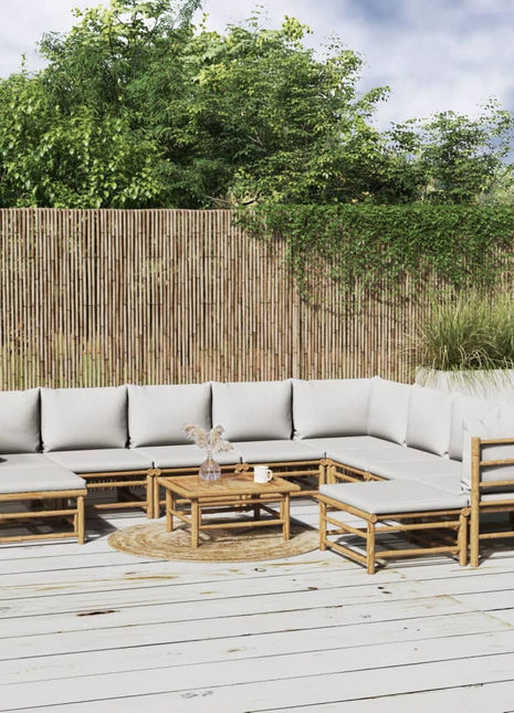 1 Loungeset Met Kussens Bamboe