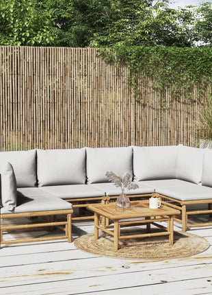 7-Delige Loungeset Met Kussens Bamboe