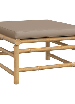 6-delige Loungeset met kussens bamboe taupe