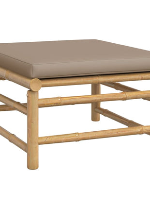 6-delige Loungeset met kussens bamboe taupe
