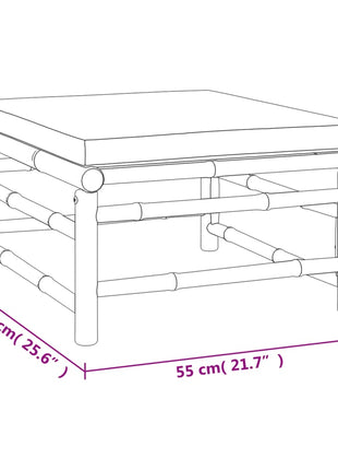 6-delige Loungeset met kussens bamboe taupe