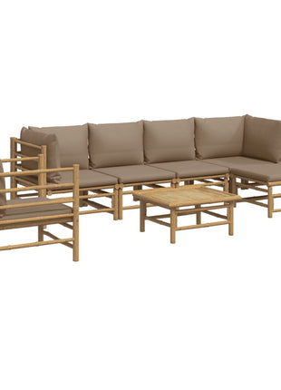 7-Delige Loungeset Met Kussens Bamboe